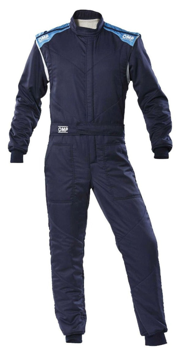 OMP-FIRST-S-DRIVER-Racing-Fire-Suit-Navy/Cyan-Image