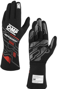 Thumbnail for OMP Sport Gloves FIA 88556-2018 RED BLACK IMAGE