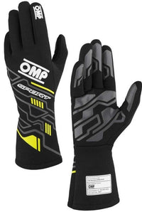Thumbnail for OMP Sport Gloves FIA 88556-2018 BLACK YELLOW  IMAGE