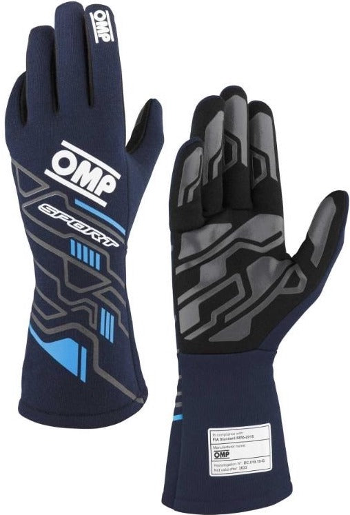 OMP Sport Gloves FIA 88556-2018 NAVY BLUE IMAGE