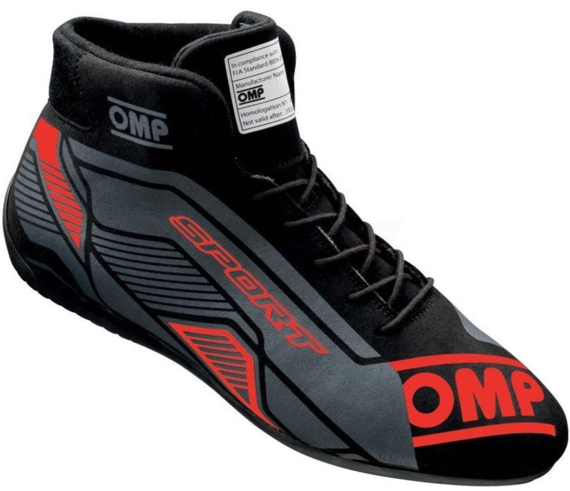 OMP SPORT SHOES FIA 8856-2018 Black / Red Right Side Image