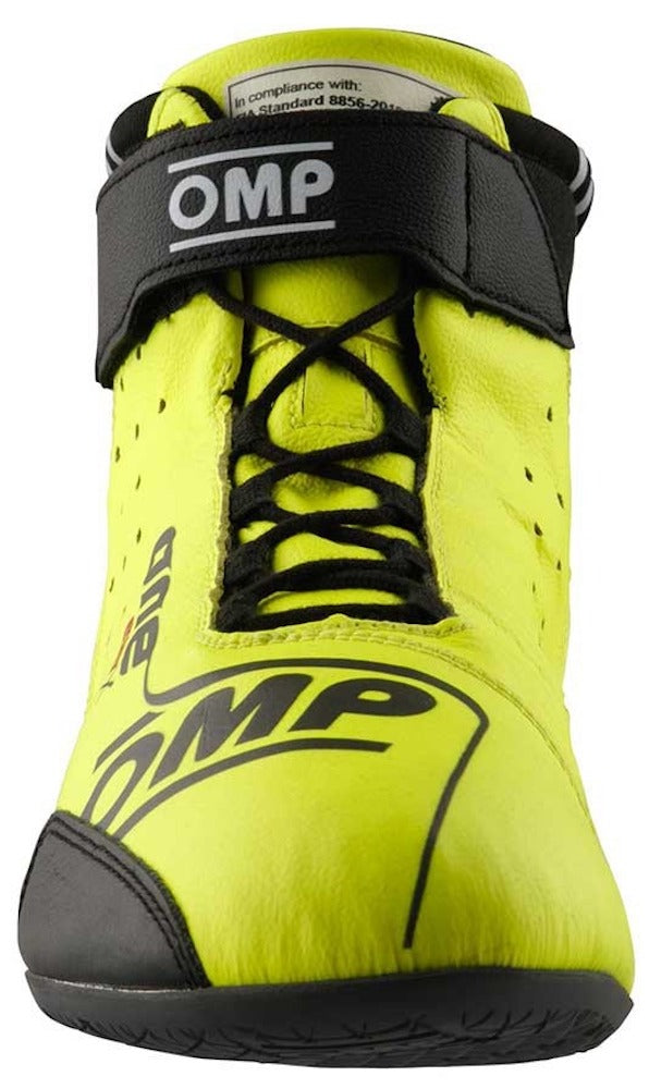 OMP ONE EVO X 2024 SHOE YELLOW FRONT IMAGE