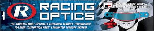 Racing Optics (X-Stack) - 2 mil Perimeter Seal Laminated Tearoffs XStack™ 10 (Clear)