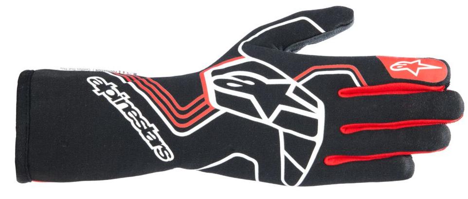 Top view of the Alpinestars Tech-1 Race v4 Nomex Gloves showcasing its sleek design.