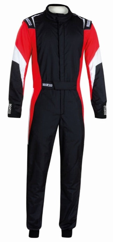 Sparco-Competition-Race-Suit-Black/Red-full-Front-Image