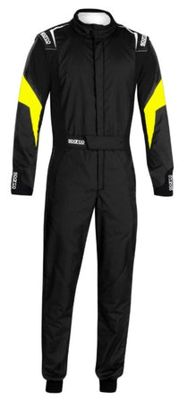 Thumbnail for Sparco-Competition-Race-Suit-Black/Yellow-full-Front-Image