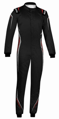 Thumbnail for Sparco-Prime-Race-Suit-Black-Front-Full Length-Image