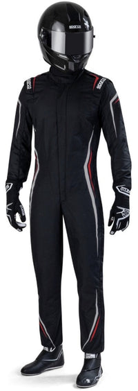 Thumbnail for Sparco-Prime-Race-Suit-Black-Front-Full Length-Image