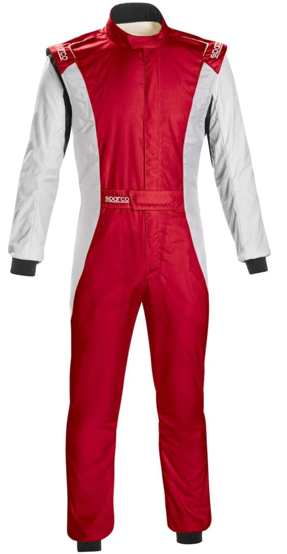 SPARCO COMPETITION USA RACE SUIT RED / WHITE FRONT IMAGE