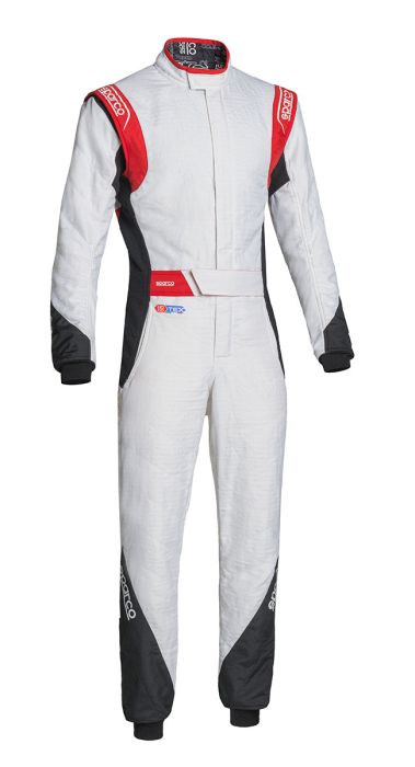 SPARCO EAGLE RS 8.2 RACE SUIT CLAERANCE WHITE / RED FRONT IMAGE
