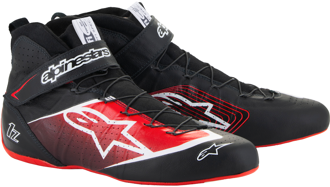 Alpinestars Tech-1 Z v3 Racing Shoes in action, the top choice for motorsport professionals demanding both style and performance on the circuit."