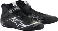 Thumbnail for Detailed shot of the Alpinestars Tech-1 Z v3's lacing system and logo, a testament to its fusion of aesthetics and functionality for racers.