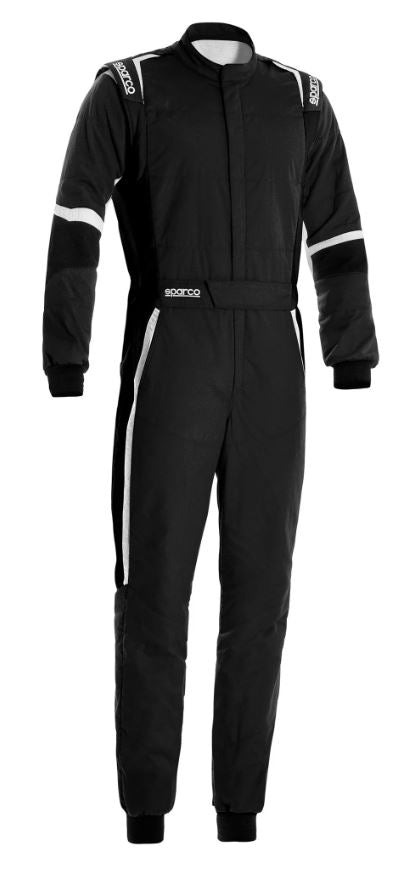 Sparco X-Light Race Suit Black / White Front Image