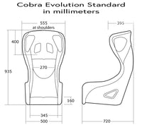 Thumbnail for Cobra Evolution Pro-Fit Racing Seat Dimensions