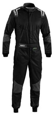 Thumbnail for Sparco Futura Racing Suit Black / Grey Front Image