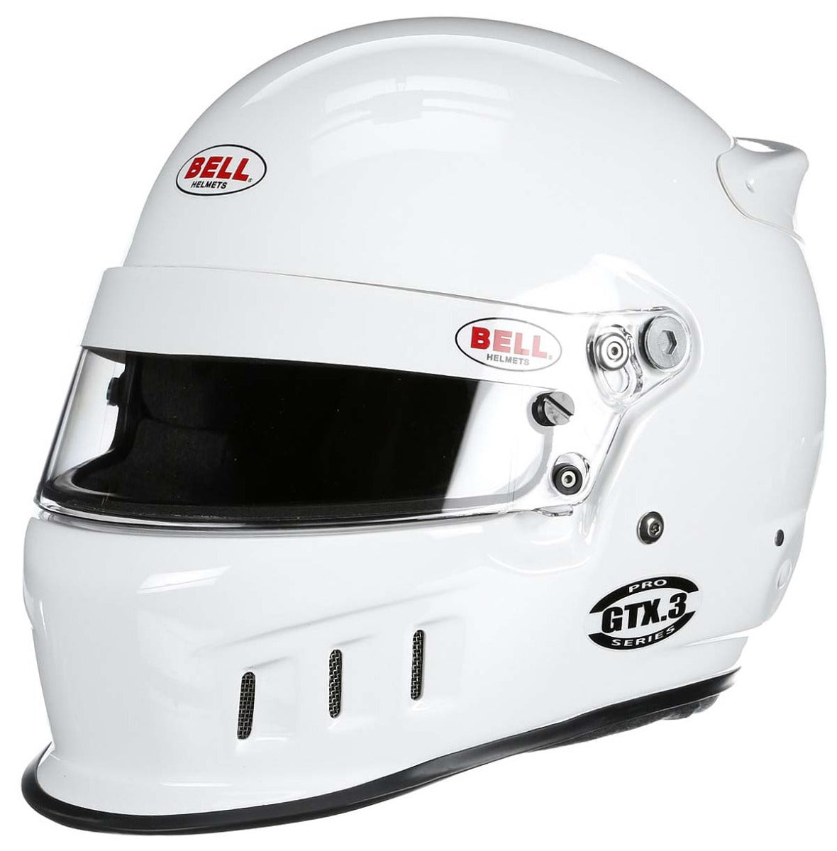 High-Resolution Bell GTX.3 White Helmet SA2020 Side Image