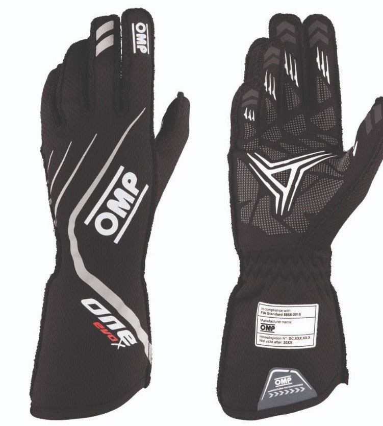 OMP One Evo X Nomex Gloves Black / White Image