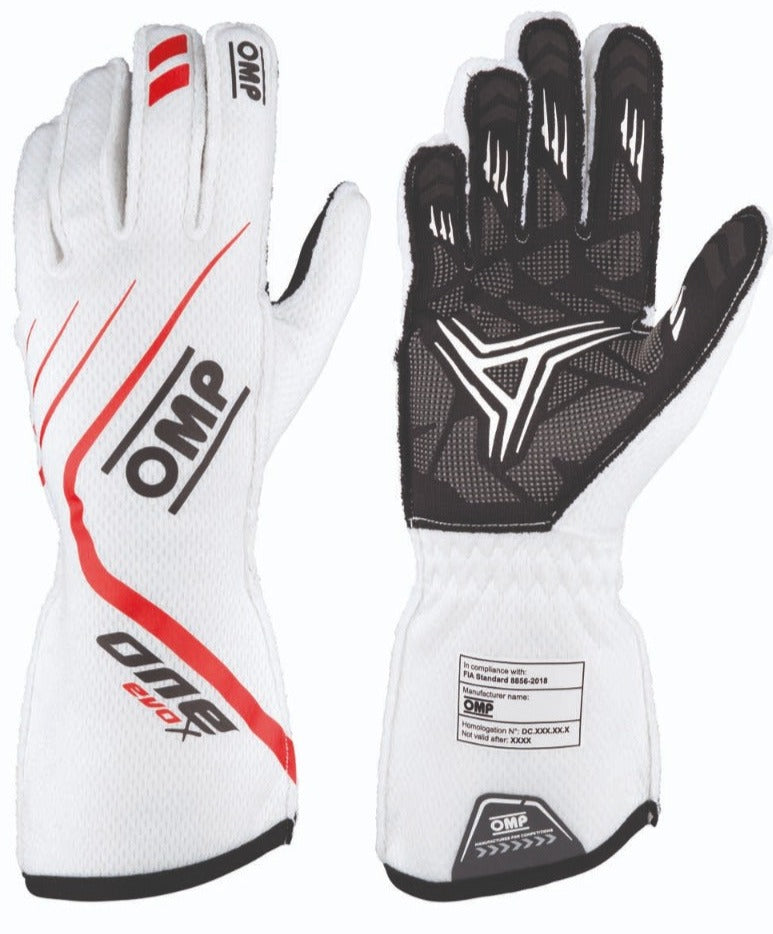OMP One Evo X Nomex Gloves White / Red Image