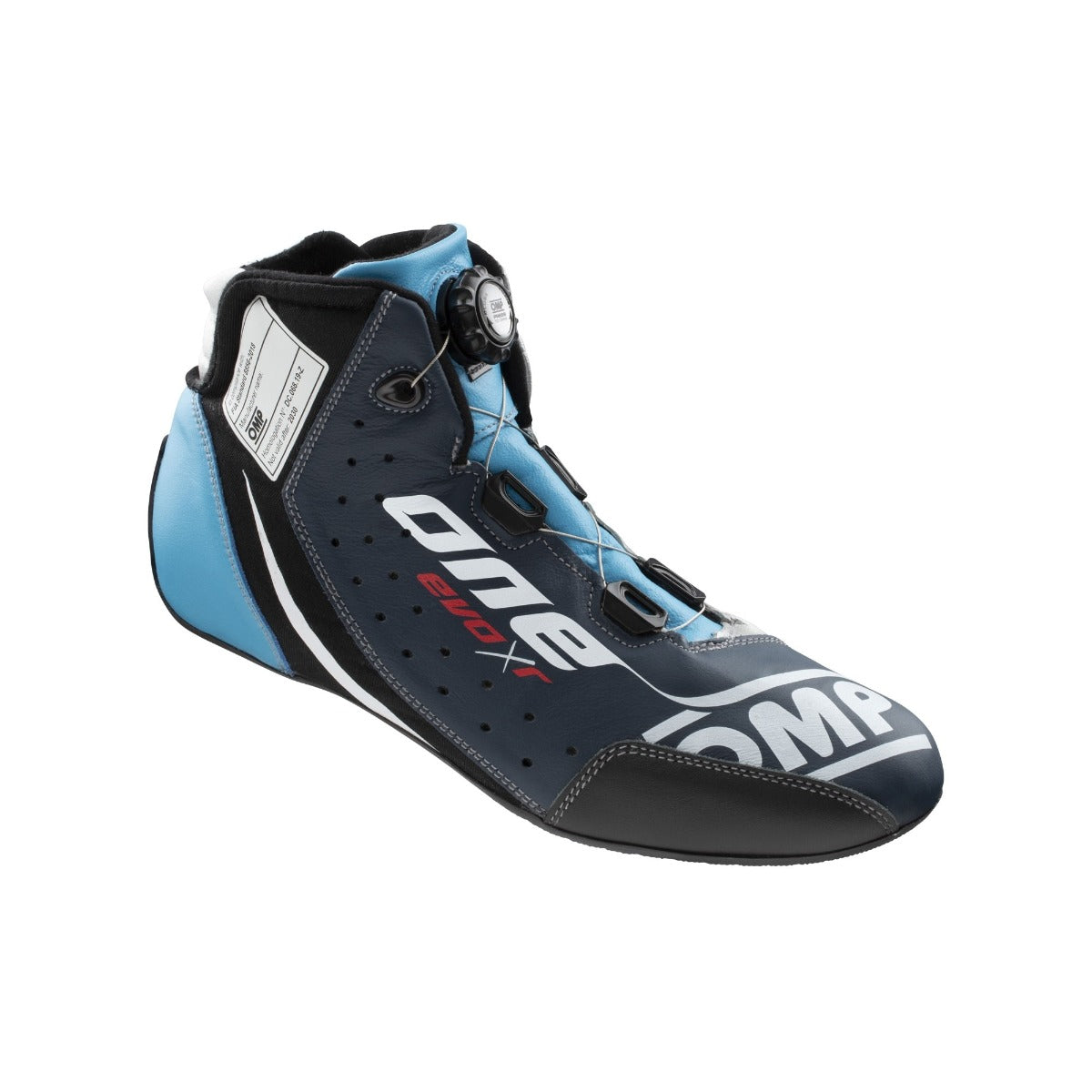 Image of OMP One Evo X R Nomex Race Shoe in black and light blue