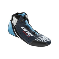 Thumbnail for Image of OMP One Evo X R Nomex Race Shoe in black and light blue