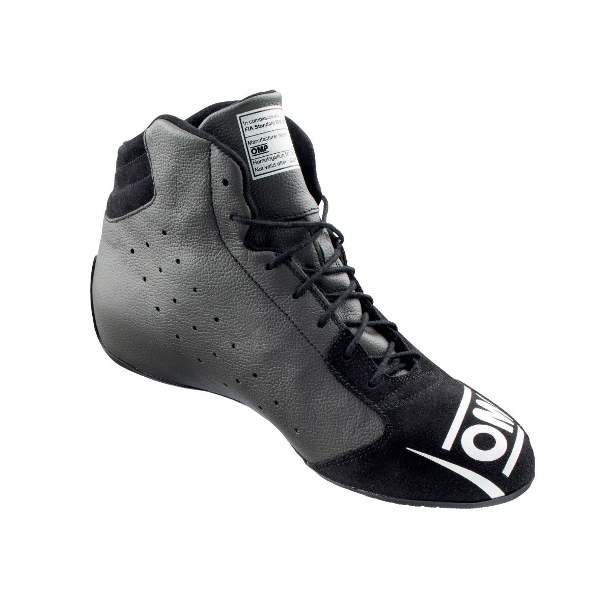 OMP Tecnica Racing Shoes Black/White Inside Image