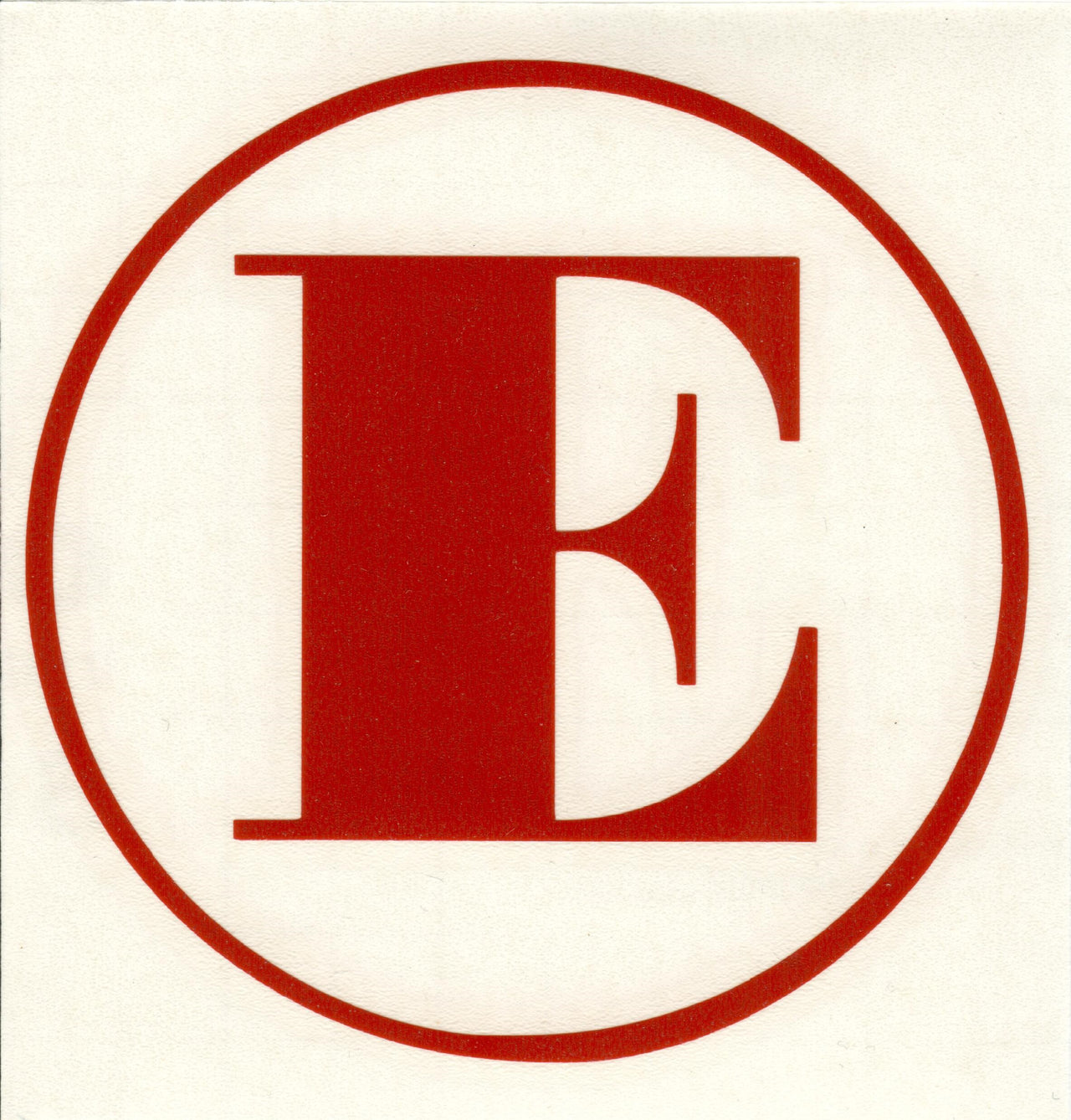 Extinguisher "E" Decal