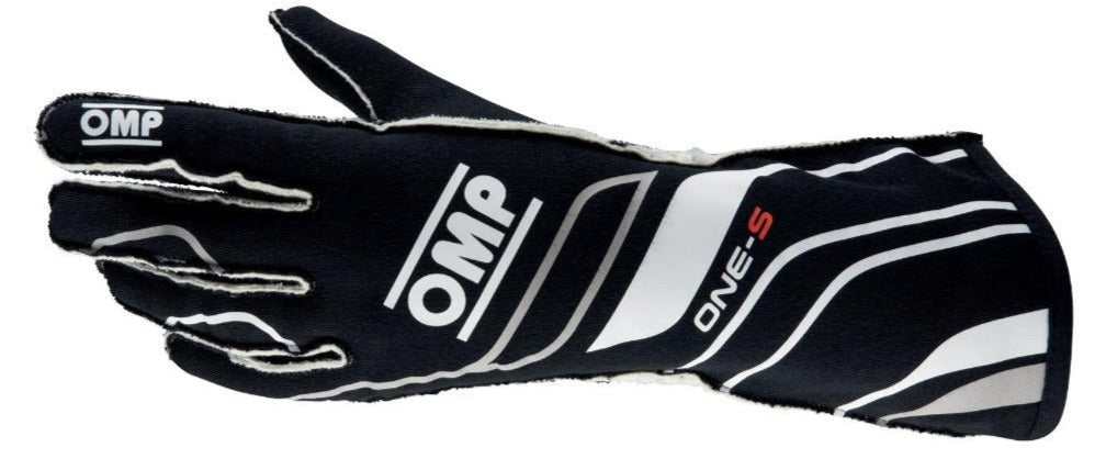 OMP ONE-S Nomex Gloves Black / White Image