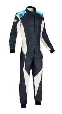 Thumbnail for OMP Technica Evo Race Suit Blue / White Front Image
