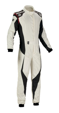Thumbnail for OMP Technica Evo Race Suit White / Black Front Image