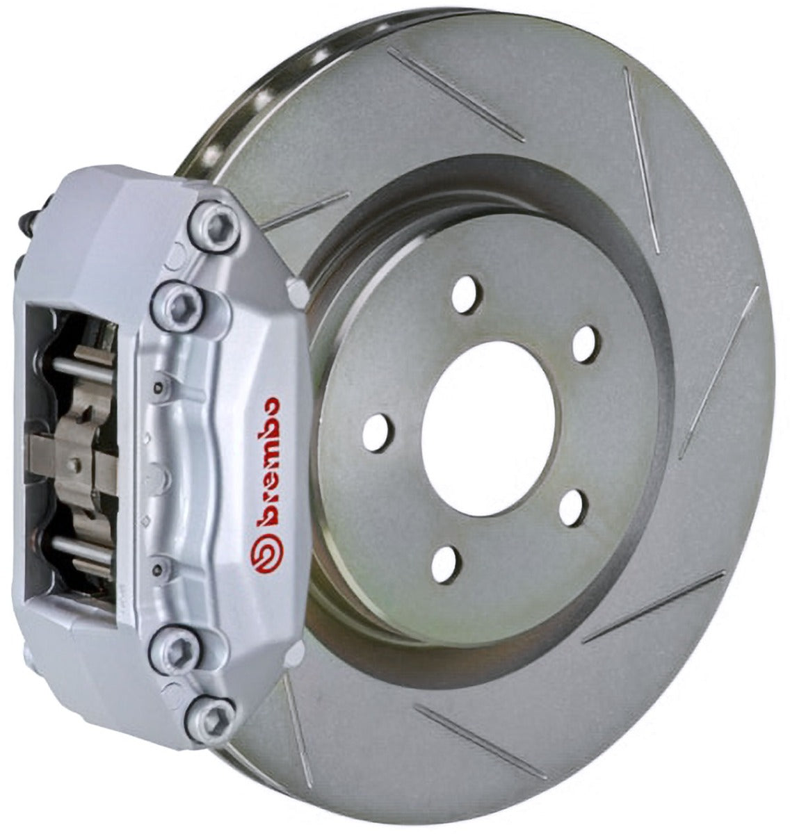 Brembo Front 332x32 Floating Rotors + Four Piston Calipers –