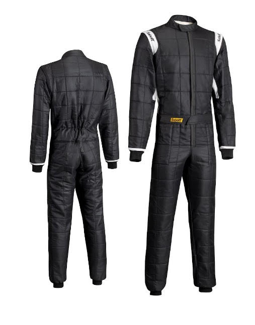 Sabelt TS-2 Race Suit Black / white front and rear image