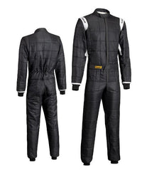 Thumbnail for Sabelt TS-2 Race Suit Black / white front and rear image