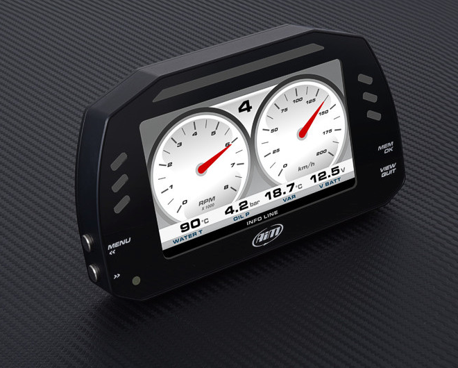 AiM Sports MXS 1.2/1.3 Compact Color TFT Dash And Data Logger