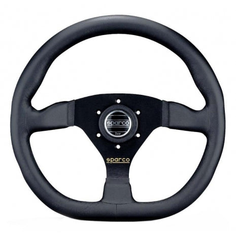 Image of Sparco L360 Steering Wheel in smooth leather with flat bottom
