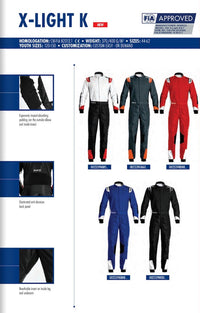 Thumbnail for Sparco X-Light Kart Racing Suit