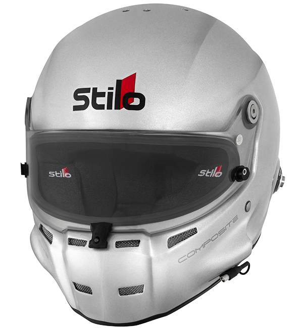 Stilo ST5.1 GT Composite Helmet SA2020 Front View Gloss Silver  Image