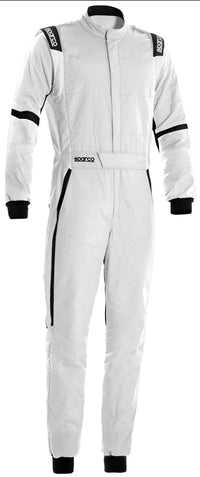 Thumbnail for Sparco X-Light Race Suit White / Black Front Image