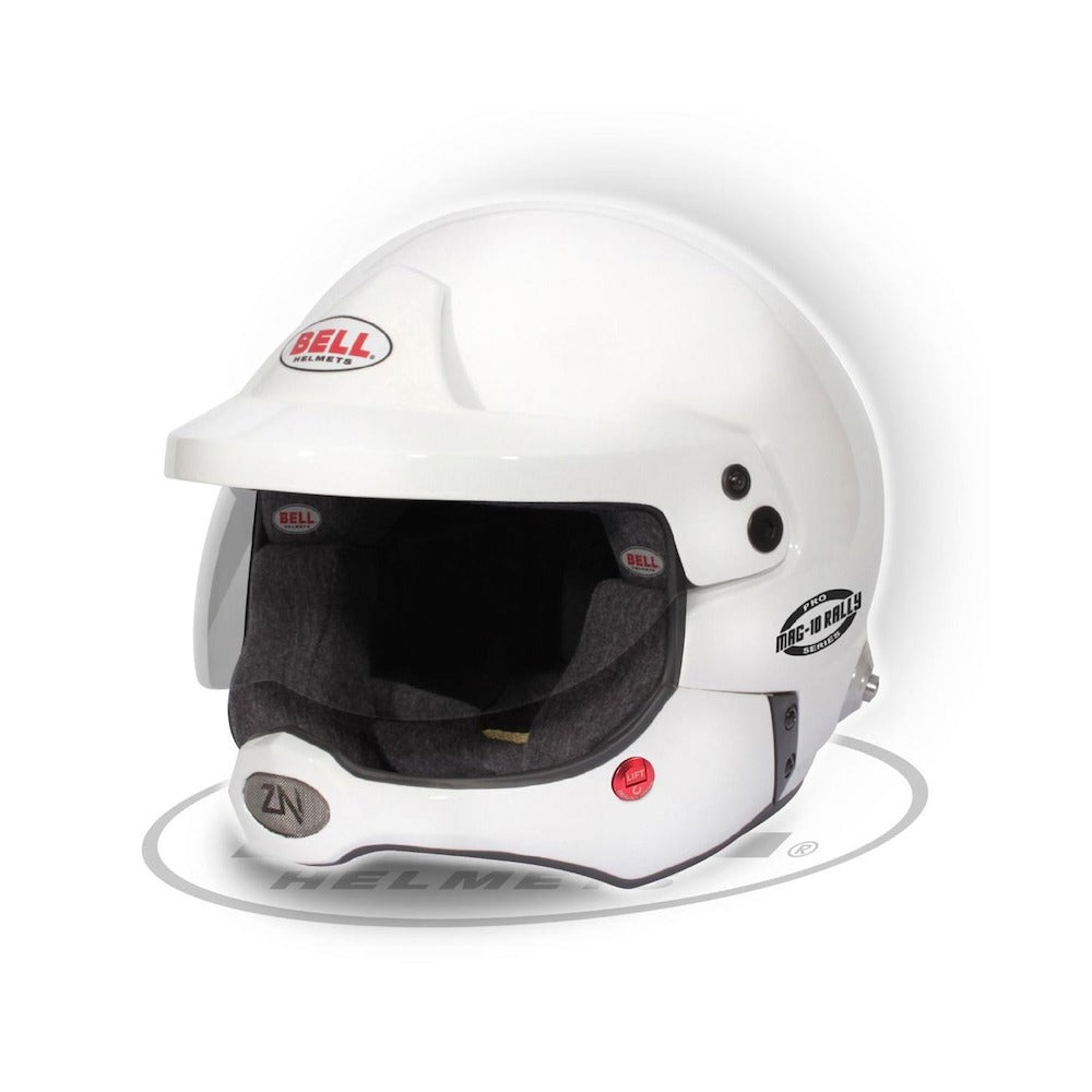 BELL MAG-10 RALLY HELMET WHITE FRONT IMAGE